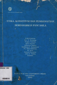 Etika,Konstitusi Dan Pembangunan Berdasarkan Pancasila