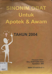 Sinonim Obat Untuk Apotek & Awam