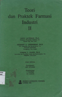 Teori dan Praktek Farmasi Industri II