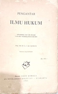 Image of Pengantar Ilmu Hukum