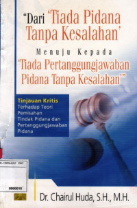 Image of Dari Tiada Pidana Tanpa Kesalahan
