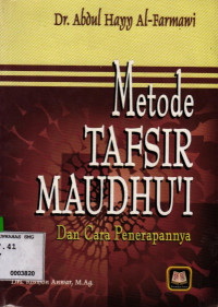 Metode Tafsir Maudhu'I