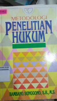 Image of Metodologi Penelitian Hukum: Suatu Pengantar