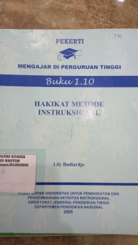 Image of Mengajar di Perguruan Tinggi Buku 1.10 HAKIKAT METODE INSTRUKSIONAL