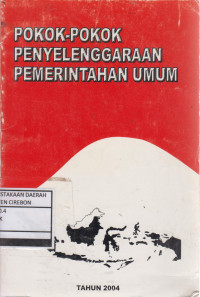 Image of Pokok-Pokok Penyelenggaraan Pemerintahan Umum