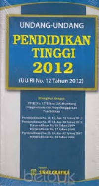 Image of Undang-Undang Pendidikan Tinggi 2012
