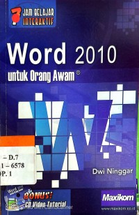Image of 7 Jam Belajar Interaktif Word 2010 Untuk Orang Awam