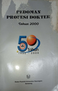 Image of Pedoman Profesi Dokter tahun 2000