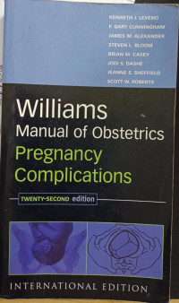 Image of Williams Manual Of Obstetrics Pregnancy Complications