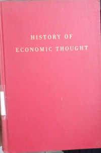 Image of History Of Economic Thought