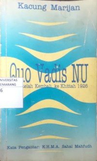 Image of Quo Vadis NU Setelah Kembali Ke Khittah 1926