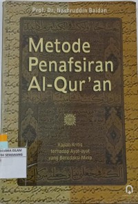 Image of Metode Penafsiran Al-qur'an