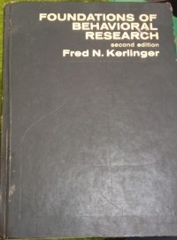 Image of Foundations of Behavioral Research
