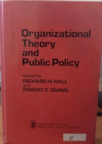 Image of Organizational Theory and Public Policy