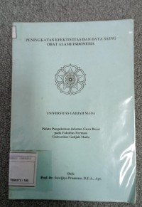 Image of Peningkatan Efektifitas dan Daya Saing Obat Alami Indonesia