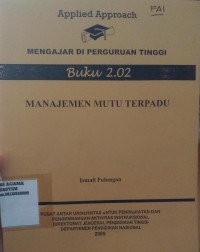 Image of Mengajar di Perguruan Tinggi Buku 2.02 MANJEMEN MUTU TERPADU