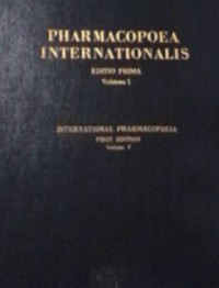 Image of Pharmacopoea Internationalis Volume I