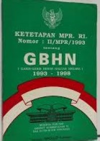 Image of Ketetapan MPR. RI. Nomor: II/MPR/1993 Tentang GBHN (Garis-Garis Besar Haluan Negara)