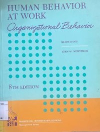 Image of Human Behavior At Work: Organizational Behavior