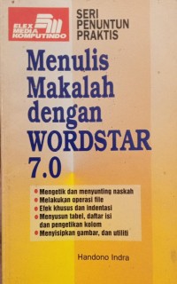 Image of Menulis Makalah Dengan Wordstar 7.0