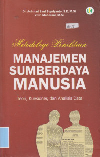 Image of Metodologi Penelitian Manajemen Sumber Daya Manusia