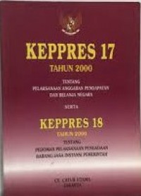 KEPRES 17 TAHUN 2000