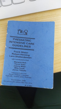 paediatric intensive care guidelines