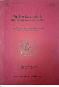 Public - private roles in The Pharmaceutical Sector