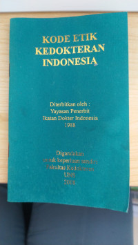 Kode Etik Kedokteran Indonesia